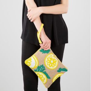 Bijou Lemon Clutch Wristlet